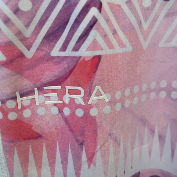 Hera Hero Women's High Waist Seamless Acid Wash Leggings in white/Pink NEW - Picture 11 of 12